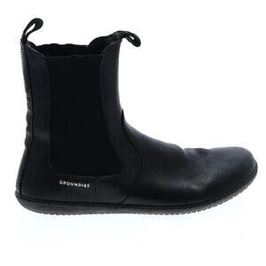 Groundies Boots Barefoot Chelsea Leather Black Ankle Camden Zero Drop GO1 Sole
